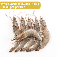 Load image into Gallery viewer, White Shrimps (Suahe) 1 kilo  30- 50 pcs per kilo
